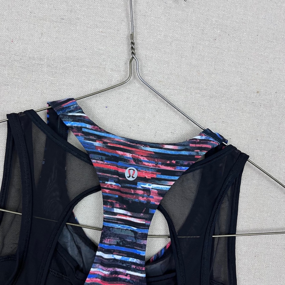 Lululemon‎ Athletica Women's Break Free Tank Top Nulux Hinshu Alpine White Multi